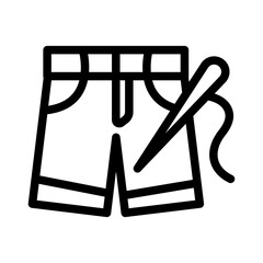 Shorts Pants Line Icon of Fashion Apparel Icon Set