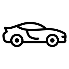 Sports Car Line Icon of Vehicle Types Icon Set
