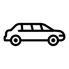 Hatchback Line Icon of Vehicle Types Icon Set