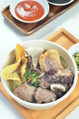 Meatball soup, the most popular street food in Indonesia