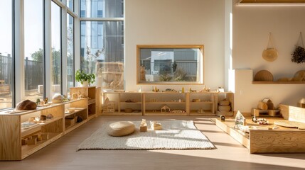 Modern montessori classroom