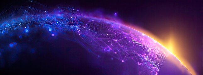 Abstract digital representation of Earth's sunrise