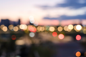 Fototapeta premium The night view of the city with a blurred background