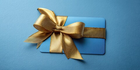 Gift card with gold ribbon