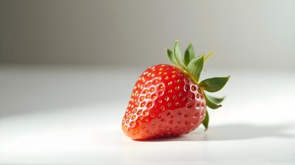 strawberries on a white table