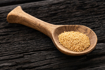 Raw dried organic amaranth seeds - Healthy ancestral cereal. Amaranthus.