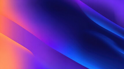 Abstract gradient background with vibrant purple and orange waves creating a dynamic visual effect