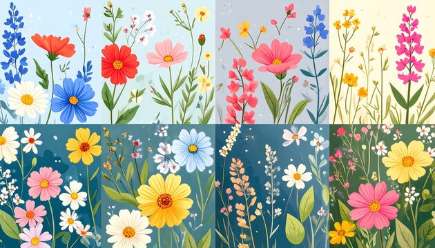 Floral border design collection