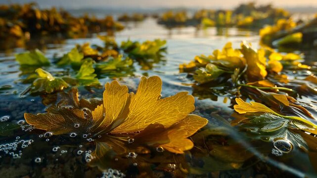 Sea lettuce at dawn