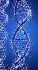 Dna structure helix molecule biology genetic code science research medical health gene cell 3d render