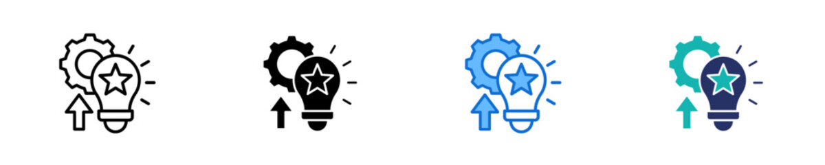 Competitive Advantage  Icon Set Multiple Style Collection