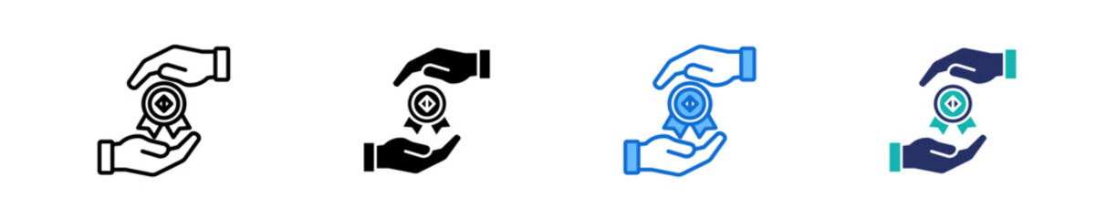 Brand Loyalty  Icon Set Multiple Style Collection