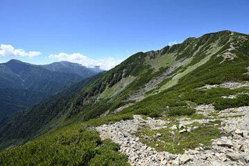 Climbing  Mount Senjogatake Yamanashi, Japan