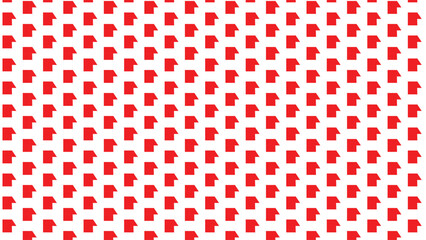 Seamless repeating pattern of small red mittens on a white background for winter holidays