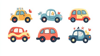 Vroomvroom of hand drawn childish lettering text for baby boy tshirt, card design Cute cartoon kids style vector illustration