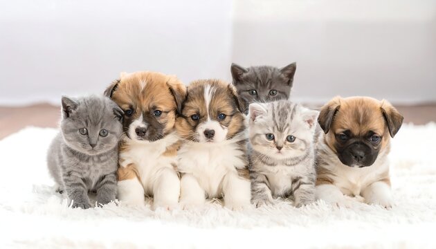 Adorable puppies and kittens