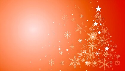 Orange Christmas Tree Background