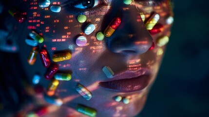 Exploring the world of pharmaceuticals and their lifesaving potentials. Stock trends. Vibrant pharmacy scene: delving into drug prescriptions with flair. Revenue graphs. Economic indicators.