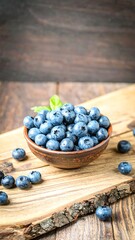 Fresh blueberries in a bowl