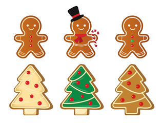 Christmas cookie set illustration