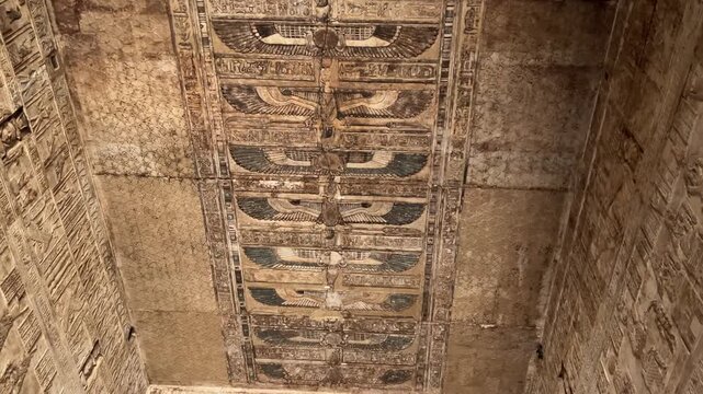 Roof of the Temple of the Mammisi at Dendera, Egypt