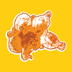 Make a Professional Fried Chicken Illustration Vector