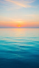 Naklejka premium sunset on the sea background