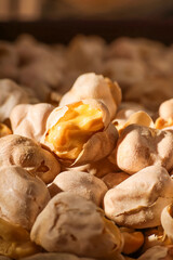 Chickpeas, detail photography with sunlight