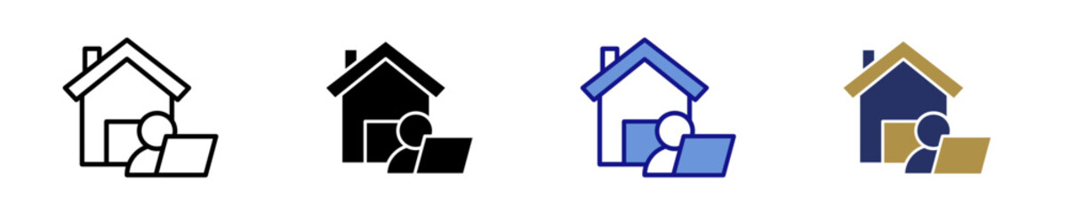 Work  Icon Set Multiple Style Collection