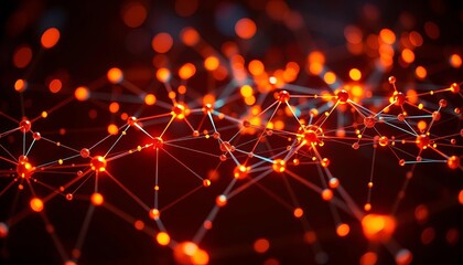 Blockchain network visualized as nodes and connections,  binary,  security