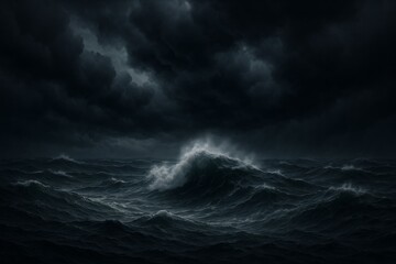 Obraz premium Storm Over the Ocean - Symbol of Anxiety