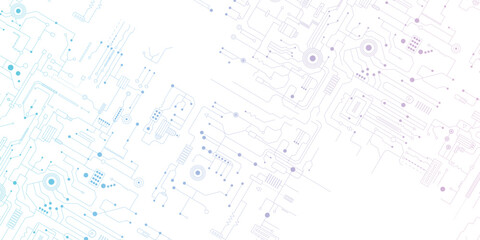 Futuristic Technology Circuit Board Background. Vector Design.