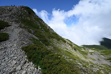 Climbing  Mount Senjogatake Yamanashi, Japan