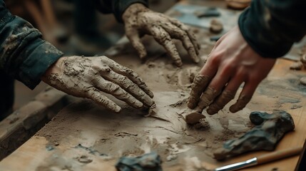 Crafting Clay Hands Sculpting Artistry and Pottery Details