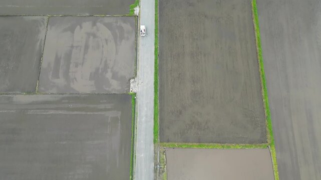 May 15 2024 rice field from Yufuin town, Oita Prefecture, Kyushu, Japan