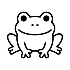 Frog icon, an amphibian animal symbolizing transformation, adaptability, and nature.