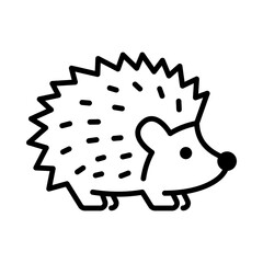 Hedgehog icon, a spiny mammal symbolizing protection, wildlife, and curiosity.