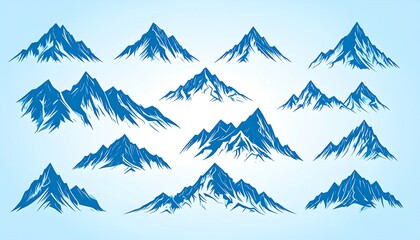 Mountain Range Silhouettes Collection