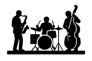 Fototapeta premium Jazz Music Band Illustration