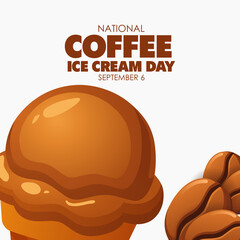 vector graphic of National Coffee Ice Cream Day ideal for National Coffee Ice Cream Day celebration