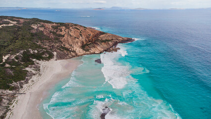 Drone shot of West Beach, Esperance, Western Australia.