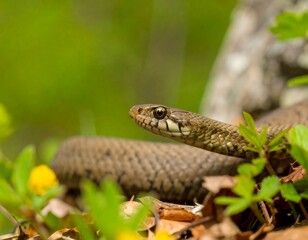 Fototapeta premium Snake in the forest