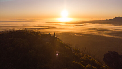 Sunrise from the summit Stirling Range, Stirling Range National Park, in Western Australia