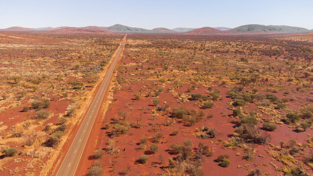 Drone pictures of the western australian outback going through the Kimberleys.