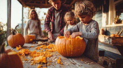 Carving A Pumpkin As A Family For The Holidays