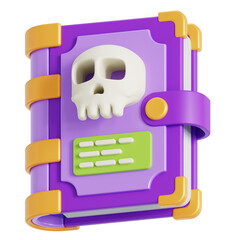 Halloween book for Halloween 3D illustration