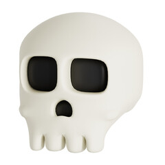 Skull for Halloween 3D illustration