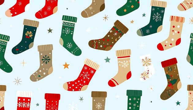 Christmas socks pattern