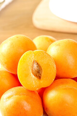Fresh Apricots from Qinling Mountains Shaanxi Province China - Ripe Orange Stone Fruits