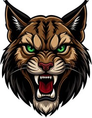 Obraz premium Bobcat Head Illustration